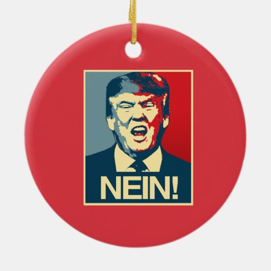 NEIN - Anti-Trump Poster - Anti-Trump - Keramisch Ornament (Achterkant)