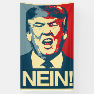 NEIN - Anti-Trump Poster - Anti-Trump - Spandoek