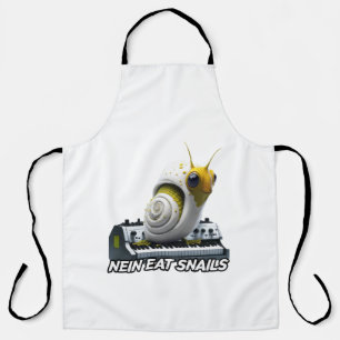 "Nein eet slakken" grappig tekstontwerp voor print Schort