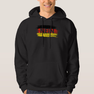 Nein No in German Deutschland Flag Germany Hoodie