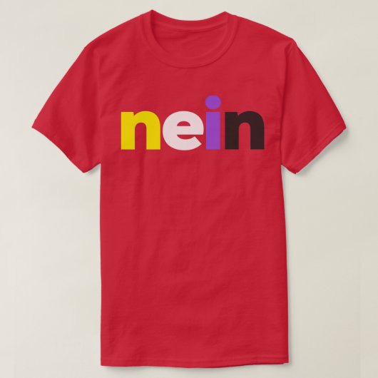 Nein Nonbinary Pride T-shirt (Design voorkant)