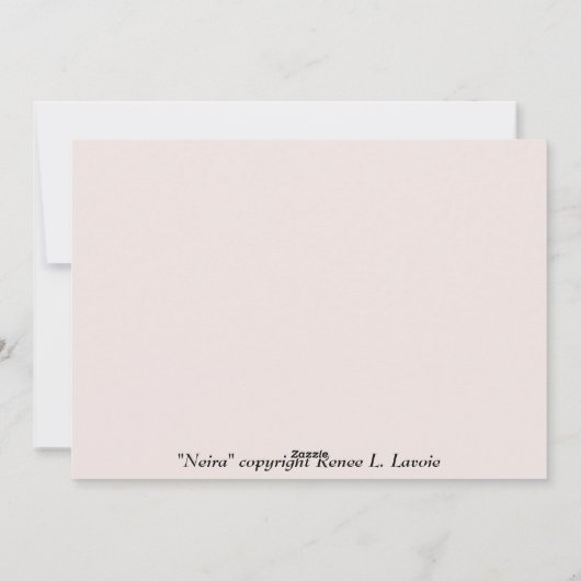 Neira fee met kardinaal Door Renee Lavoie  Feestdagenkaart (Achterkant)