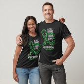 Neirofibroma Awareness Month Butterflies Green Rib T-shirt (Unisex)