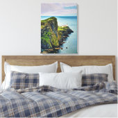 Neist Point Lighthouse Canvas - Isle of Skye Afdruk (Insitu (Slaapkamer))