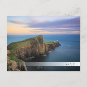 Neist point vuurtoren op Skye bij zonsondergang Briefkaart