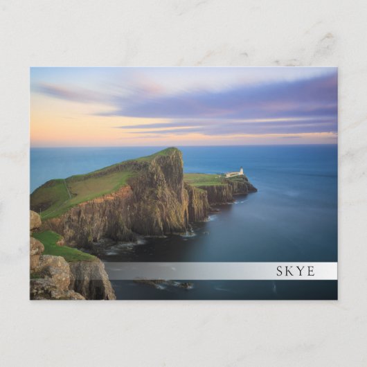 Neist point vuurtoren op Skye bij zonsondergang Briefkaart (Voorkant)