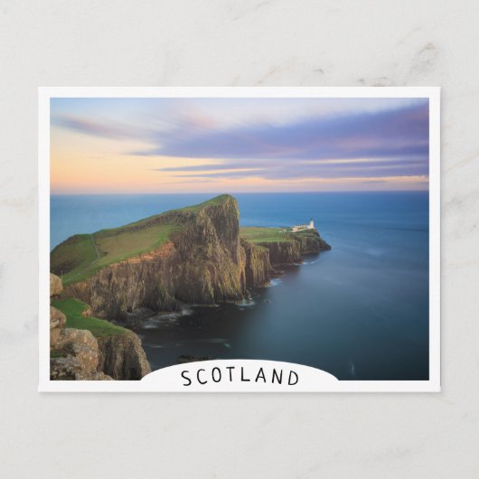 Neist point vuurtoren op Skye bij zonsondergang Briefkaart (Voorkant)