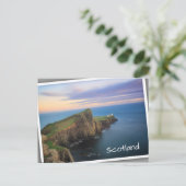 Neist point vuurtoren op Skye bij zonsondergang Briefkaart (Staand voorkant)