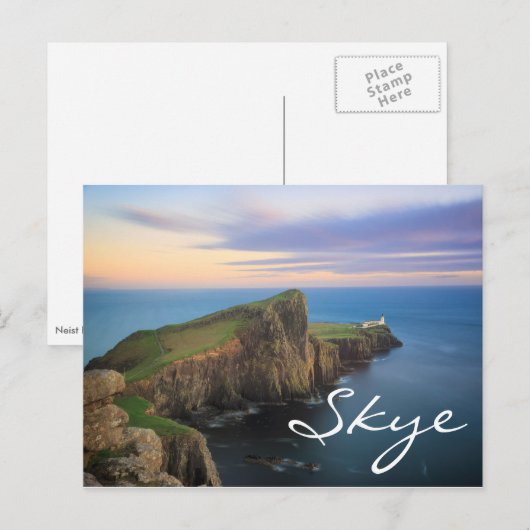 Neist point vuurtoren op Skye bij zonsondergang Briefkaart (Voorkant / Achterkant)