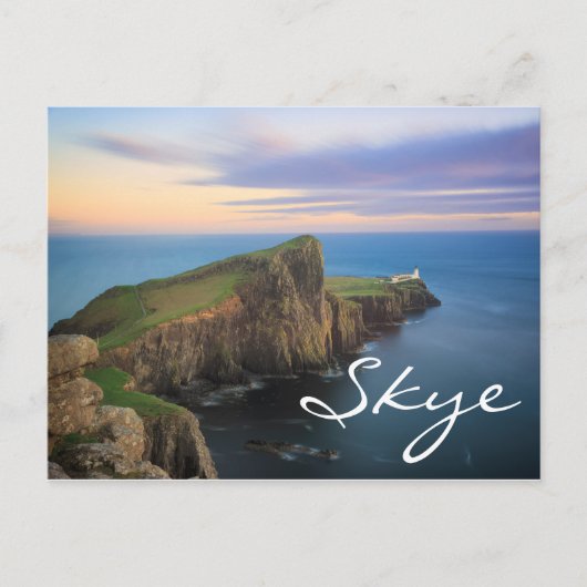 Neist point vuurtoren op Skye bij zonsondergang Briefkaart (Voorkant)