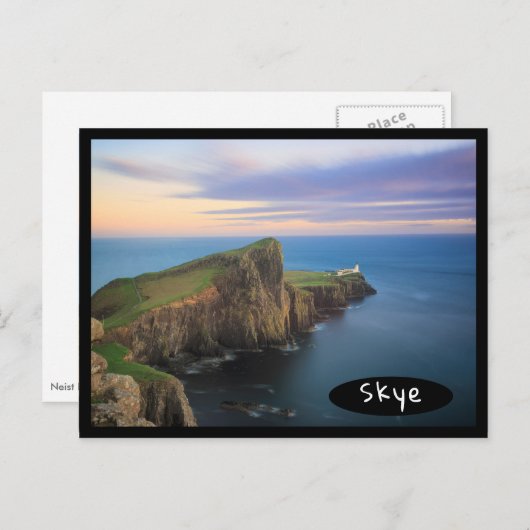 Neist point vuurtoren op Skye bij zonsondergang Briefkaart (Voorkant / Achterkant)