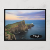 Neist point vuurtoren op Skye bij zonsondergang Briefkaart (Voorkant)