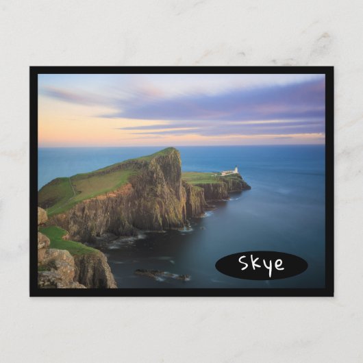 Neist point vuurtoren op Skye bij zonsondergang Briefkaart (Voorkant)