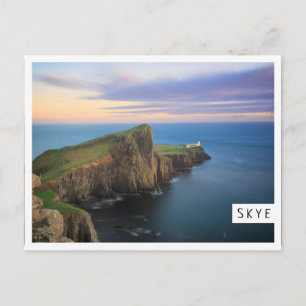 Neist point vuurtoren op Skye bij zonsondergang Briefkaart