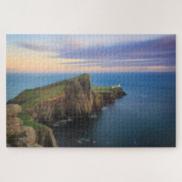 Neist point vuurtoren op Skye bij zonsondergang Legpuzzel