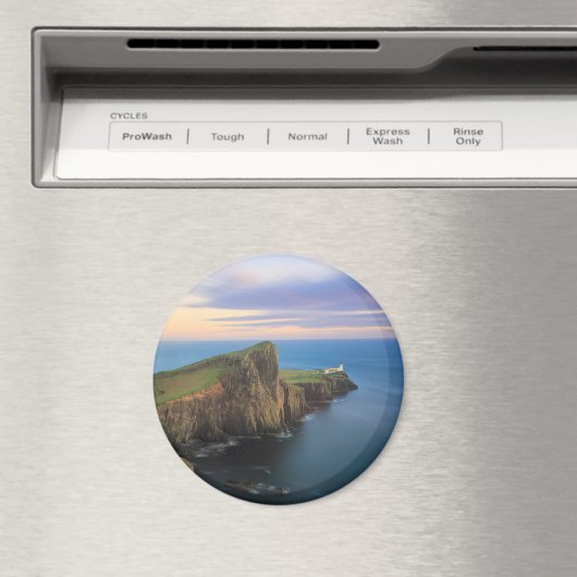 Neist point vuurtoren op Skye bij zonsondergang Magneet (Insitu (Vaatwasser))