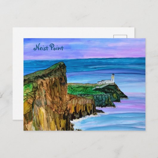 Neist point vuurtoren Skye Briefkaart (Voorkant / Achterkant)