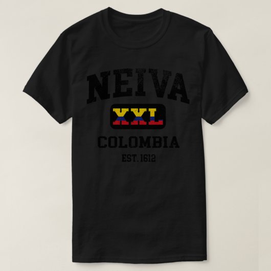 Neiva Colombia XXL Atletisch ontwerp T-shirt (Design voorkant)