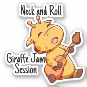 Nek en Roll - Giraffe Jam Session Sticker