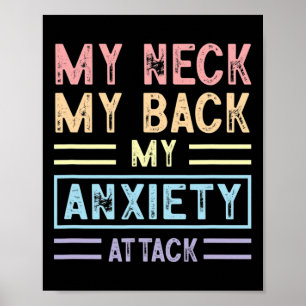 Nek Mijn rug Mijn angst Aanval Psychologie Mental Poster