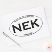 NEK - Noordoost-Koninkrijk Vermont Ovale Sticker (Envelop)