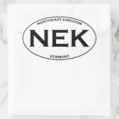NEK - Noordoost-Koninkrijk Vermont Ovale Sticker (Tas)