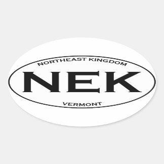 NEK - Noordoost-Koninkrijk Vermont Ovale Sticker