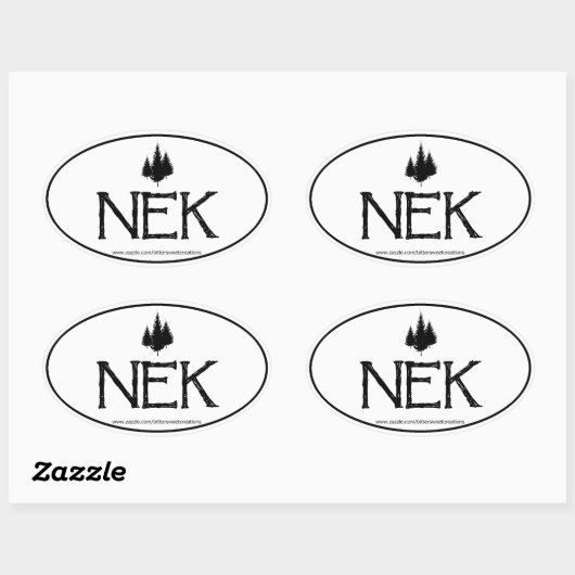 NEK noordoostelijk koninkrijk ovale Sticker (Vel)