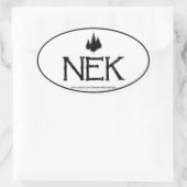 NEK noordoostelijk koninkrijk ovale Sticker (Tas)