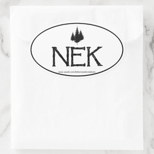 NEK noordoostelijk koninkrijk ovale Sticker (Tas)