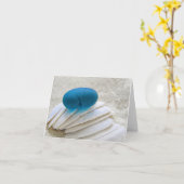 Nekaarten - Zee glas in Blauwgroen Kaart (Gele Bloem)