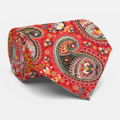 Nekdas - Abstract Paisley Rood Stropdas (Opgerold)