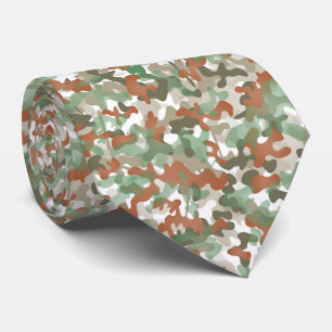 Nekdas met camouflagepatroon in aardetinten stropdas