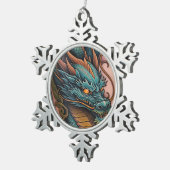 Nekketting Tin Sneeuwvlok Ornament (Rechts)