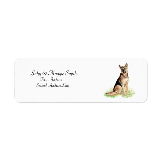 Neklabel voor Duitse herder Etiket (Voorkant)