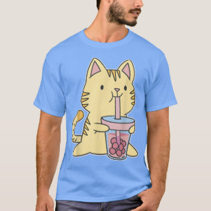Neko Anime Manga Kitten Japanse cute Bubble Tea K T-shirt