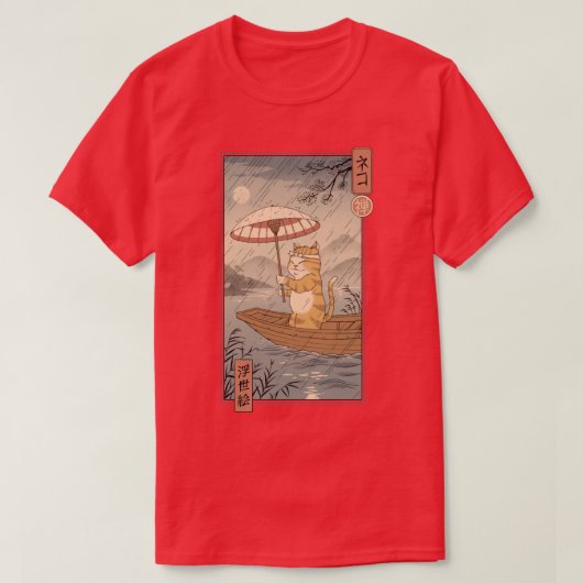 Neko Boat in Edo T-shirt (Design voorkant)