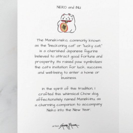 NEKO en INU Chow en kattenvakantie Kaart