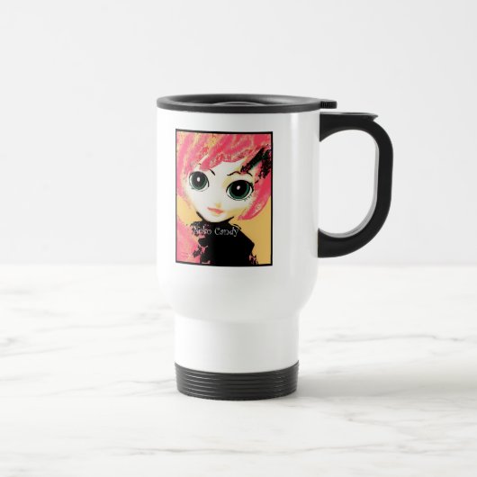 Neko Girl, Snoep,  White Travel Mug Reisbeker (Rechts)