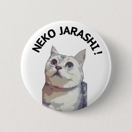 NEKO JARASHI button badge by ramu (Voorkant)