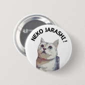 NEKO JARASHI button badge by ramu (Voorkant /achterkant)