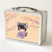 Neko Kokeshi Doll - Kat Ears Geisha Girl (Voorkant)