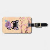 Neko Kokeshi Doll - Kat Ears Geisha Girl Bagagelabel (Voorkant horizontaal)