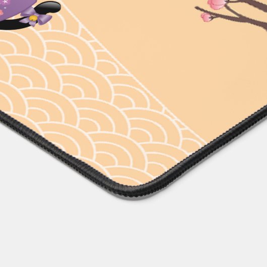 Neko Kokeshi Doll - Kat Ears Geisha Girl Bureaumat (Hoek)