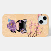 Neko Kokeshi Doll - Kat Ears Geisha Girl Case-Mate iPhone Case (Achterkant (horizontaal))
