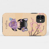 Neko Kokeshi Doll - Kat Ears Geisha Girl Case-Mate iPhone Case (Achterkant (horizontaal))