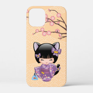 Neko Kokeshi Doll - Kat Ears Geisha Girl Case-Mate iPhone Case