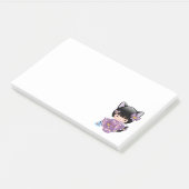 Neko Kokeshi Doll - Kat Ears Geisha Girl Post-it® Notes (Schuin)