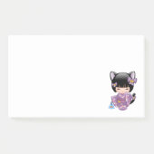 Neko Kokeshi Doll - Kat Ears Geisha Girl Post-it® Notes (Voorkant)