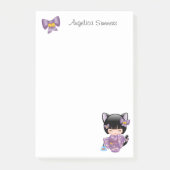 Neko Kokeshi Doll - Kat Ears Geisha Girl Post-it® Notes (Voorkant)